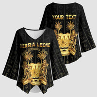 Personalized Sierra Leone Vai Syllabary Vertical Pattern Kimono Sleeve Blouse - Wonder Print Shop