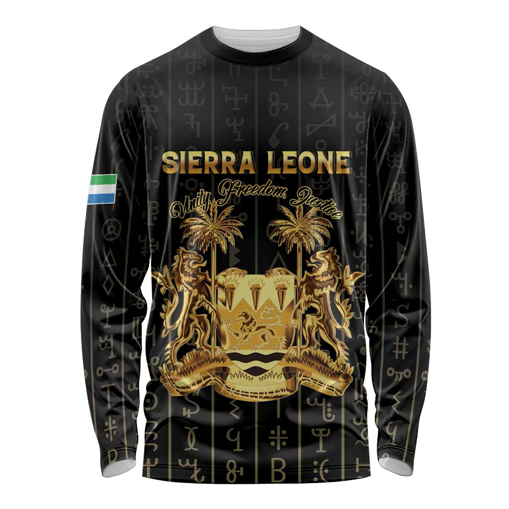 Personalized Sierra Leone Vai Syllabary Vertical Pattern Long Sleeve Shirt - Wonder Print Shop