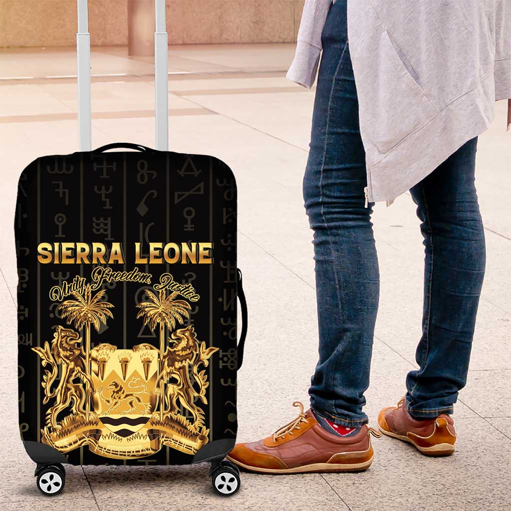 Sierra Leone Vai Syllabary Vertical Pattern Luggage Cover - Wonder Print Shop
