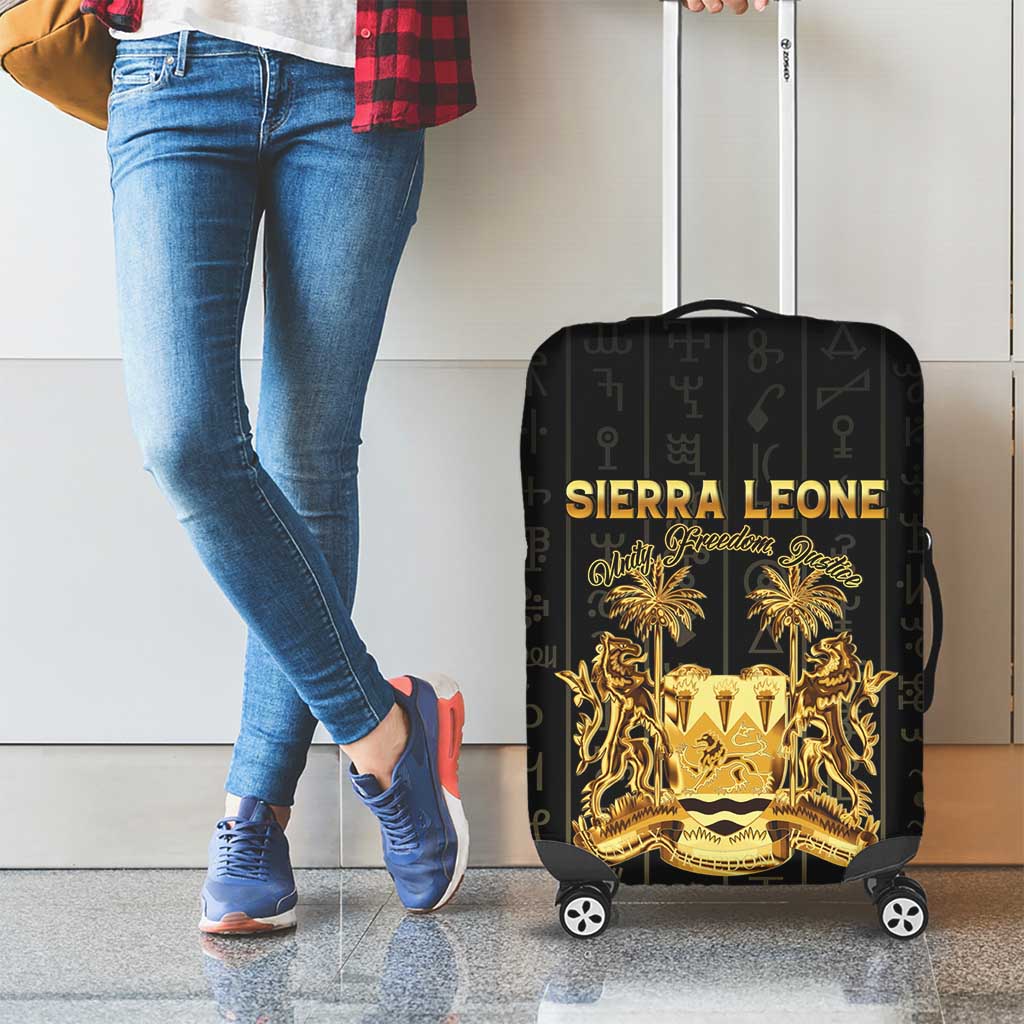 Sierra Leone Vai Syllabary Vertical Pattern Luggage Cover - Wonder Print Shop
