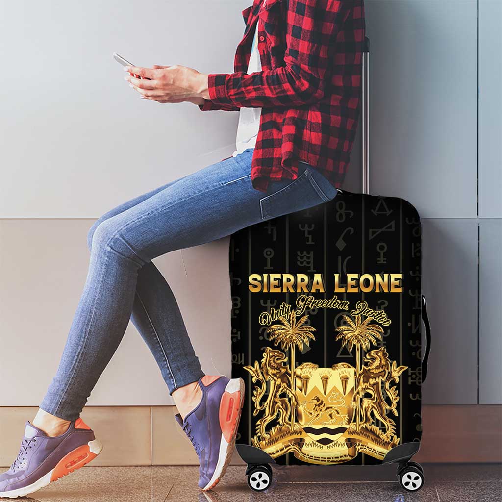 Sierra Leone Vai Syllabary Vertical Pattern Luggage Cover - Wonder Print Shop