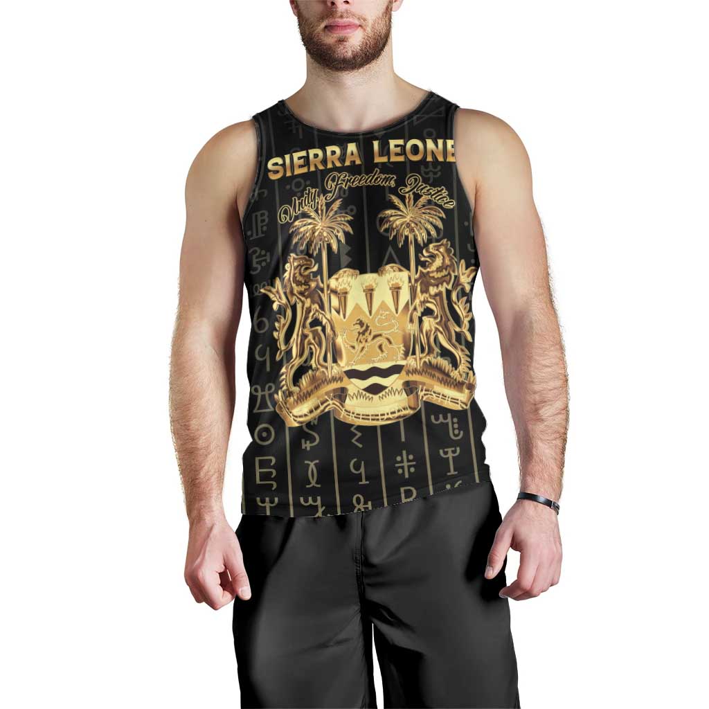 Personalized Sierra Leone Vai Syllabary Vertical Pattern Men Tank Top - Wonder Print Shop