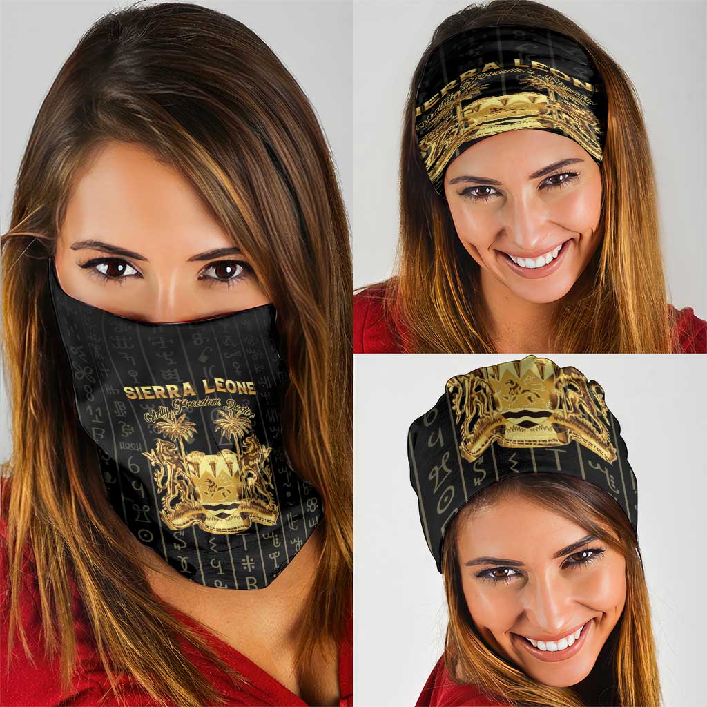 Sierra Leone Vai Syllabary Vertical Pattern Neck Gaiter - Wonder Print Shop