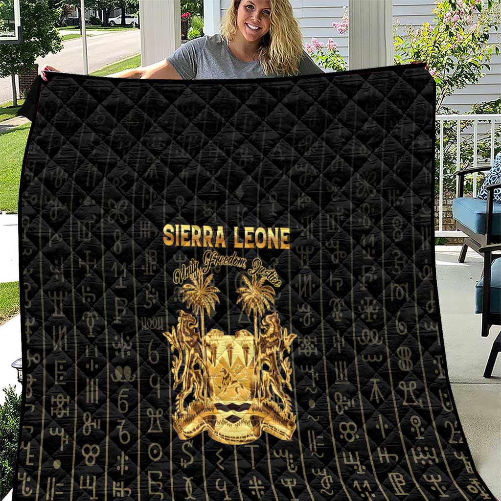 Sierra Leone Vai Syllabary Vertical Pattern Quilt - Wonder Print Shop