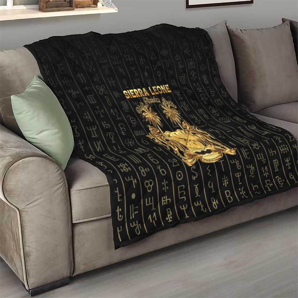 Sierra Leone Vai Syllabary Vertical Pattern Quilt - Wonder Print Shop