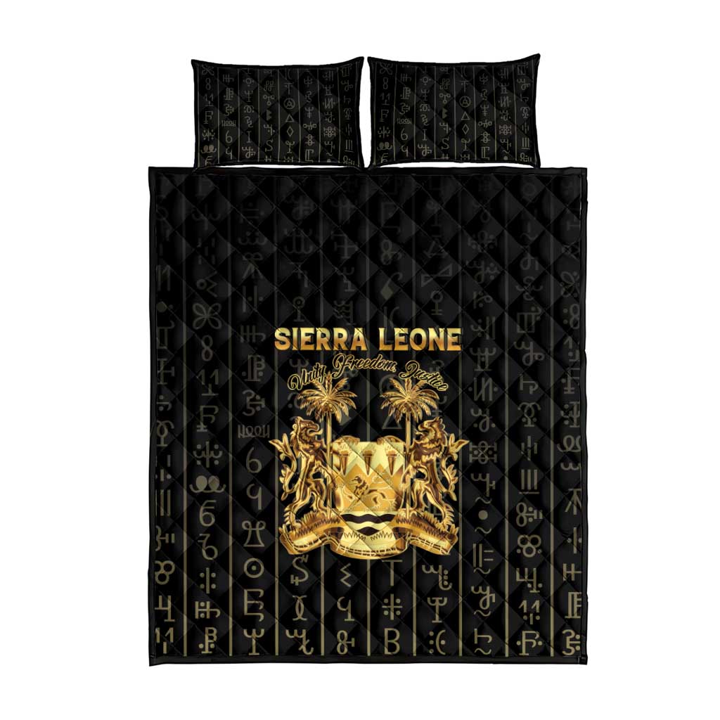 Sierra Leone Vai Syllabary Vertical Pattern Quilt Bed Set - Wonder Print Shop