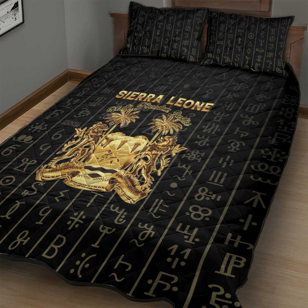 Sierra Leone Vai Syllabary Vertical Pattern Quilt Bed Set - Wonder Print Shop