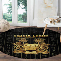 Sierra Leone Vai Syllabary Vertical Pattern Round Carpet - Wonder Print Shop
