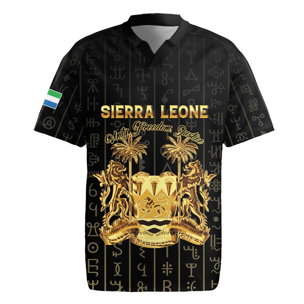 Personalized Sierra Leone Vai Syllabary Vertical Pattern Rugby Jersey - Wonder Print Shop