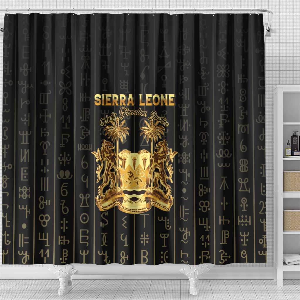 Sierra Leone Vai Syllabary Vertical Pattern Shower Curtain - Wonder Print Shop