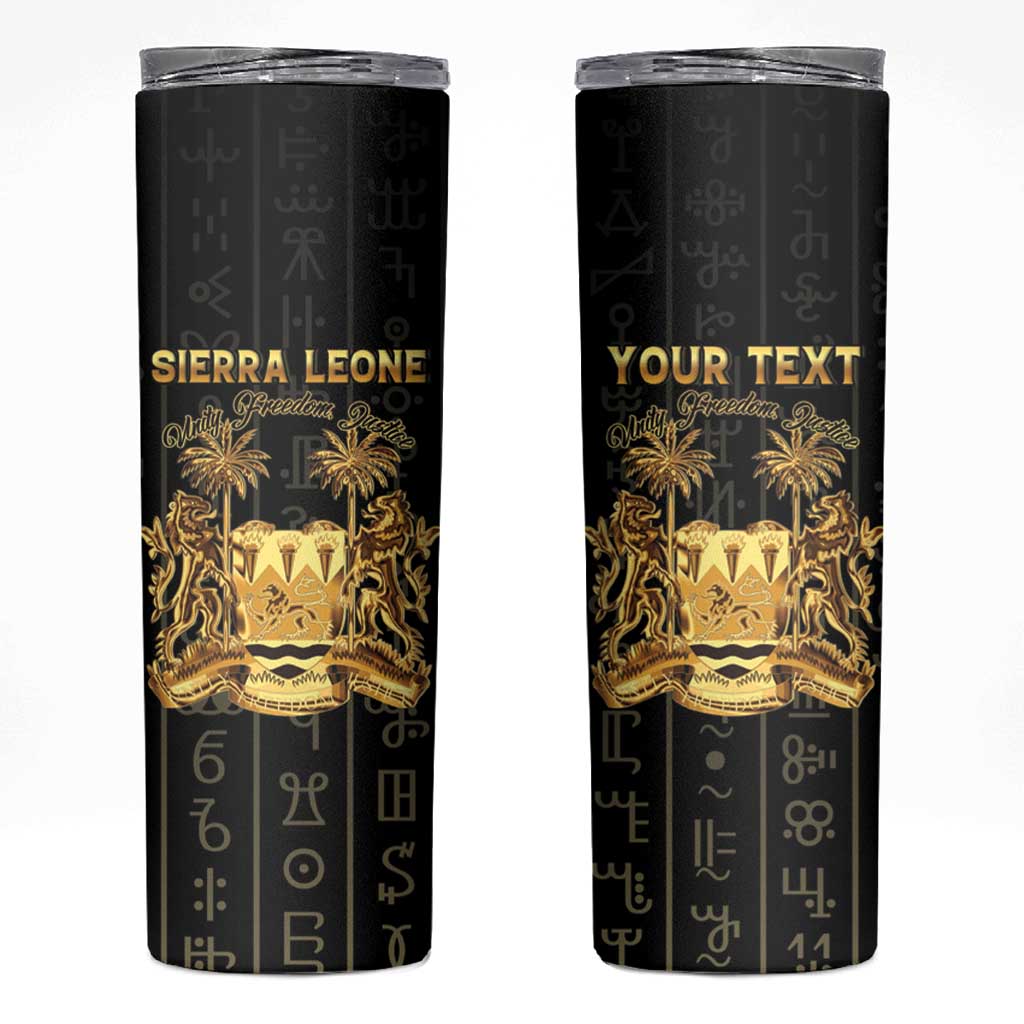 Personalized Sierra Leone Vai Syllabary Vertical Pattern Skinny Tumbler - Wonder Print Shop