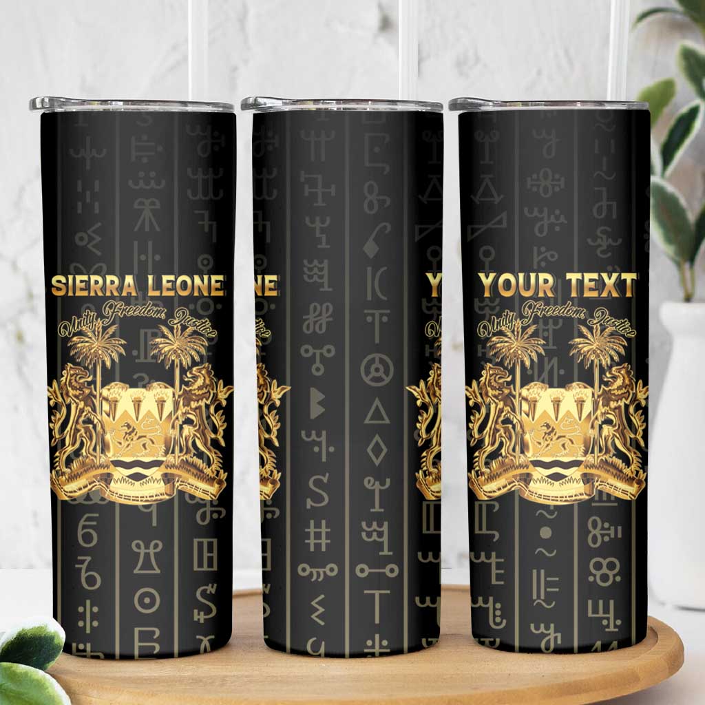 Personalized Sierra Leone Vai Syllabary Vertical Pattern Skinny Tumbler - Wonder Print Shop