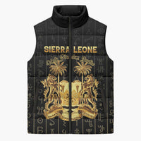 Personalized Sierra Leone Vai Syllabary Vertical Pattern Sleeveless Puffer Jacket - Wonder Print Shop