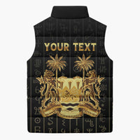 Personalized Sierra Leone Vai Syllabary Vertical Pattern Sleeveless Puffer Jacket - Wonder Print Shop