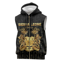 Personalized Sierra Leone Vai Syllabary Vertical Pattern Sleeveless Zip Hoodie - Wonder Print Shop