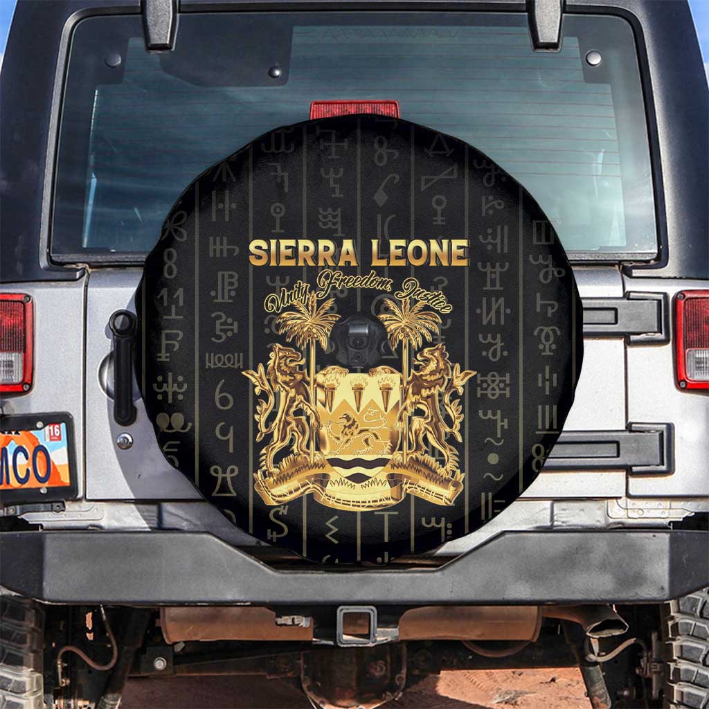 Sierra Leone Vai Syllabary Vertical Pattern Spare Tire Cover - Wonder Print Shop