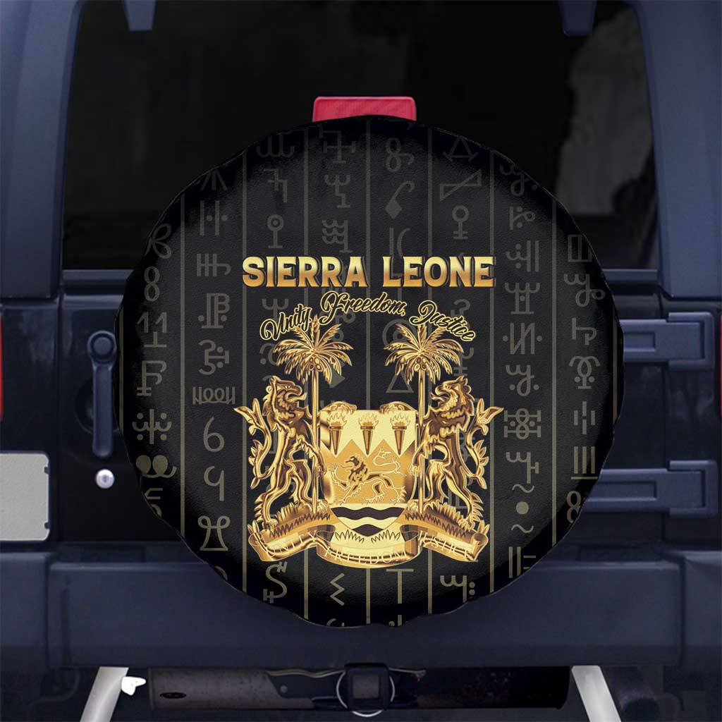 Sierra Leone Vai Syllabary Vertical Pattern Spare Tire Cover - Wonder Print Shop