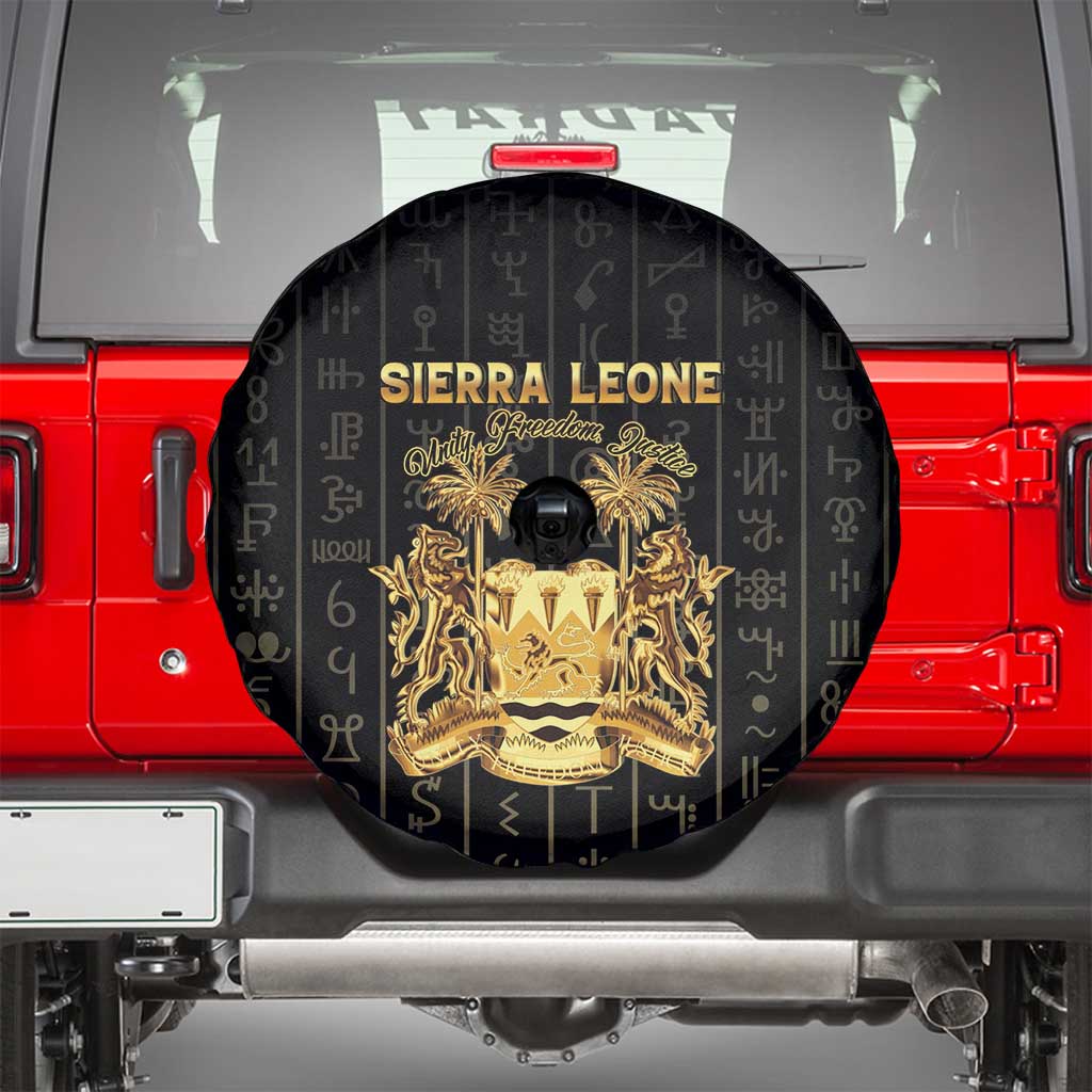 Sierra Leone Vai Syllabary Vertical Pattern Spare Tire Cover - Wonder Print Shop