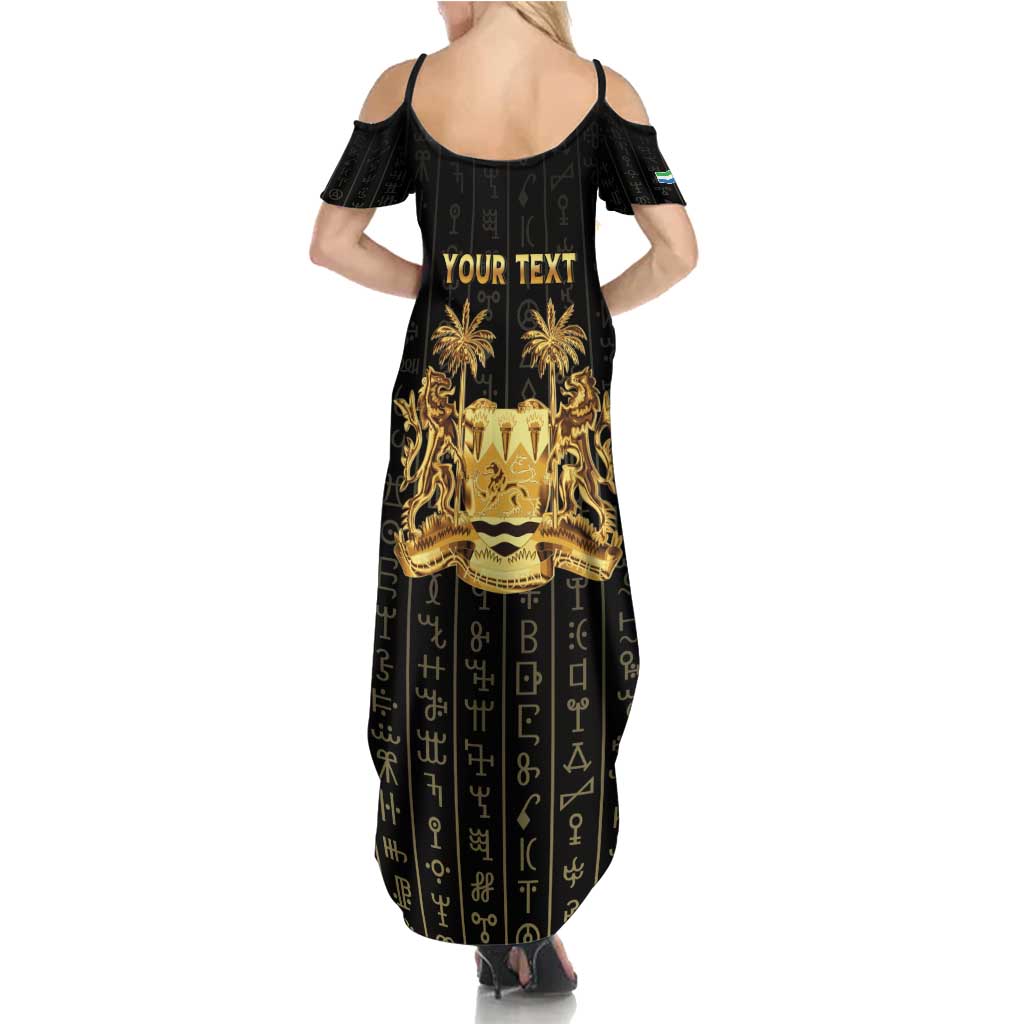 Personalized Sierra Leone Vai Syllabary Vertical Pattern Summer Maxi Dress - Wonder Print Shop