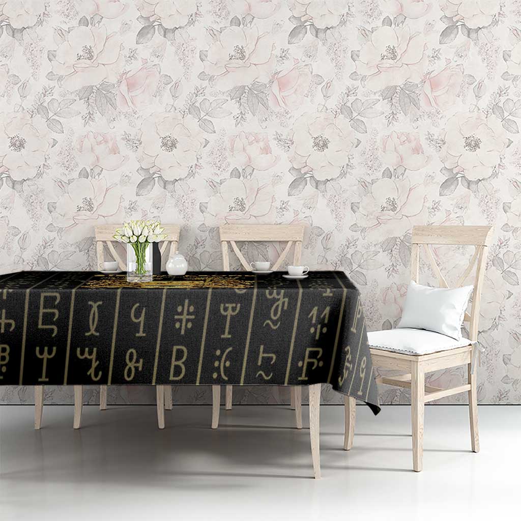 Sierra Leone Vai Syllabary Vertical Pattern Tablecloth - Wonder Print Shop