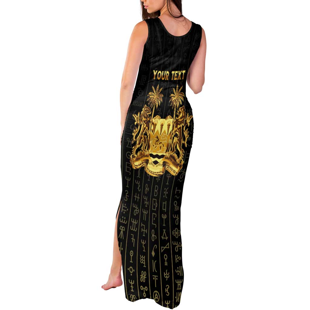 Personalized Sierra Leone Vai Syllabary Vertical Pattern Tank Maxi Dress - Wonder Print Shop