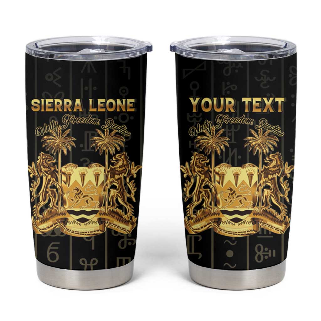 Personalized Sierra Leone Vai Syllabary Vertical Pattern Tumbler Cup - Wonder Print Shop