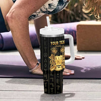 Personalized Sierra Leone Vai Syllabary Vertical Pattern Tumbler With Handle - Wonder Print Shop