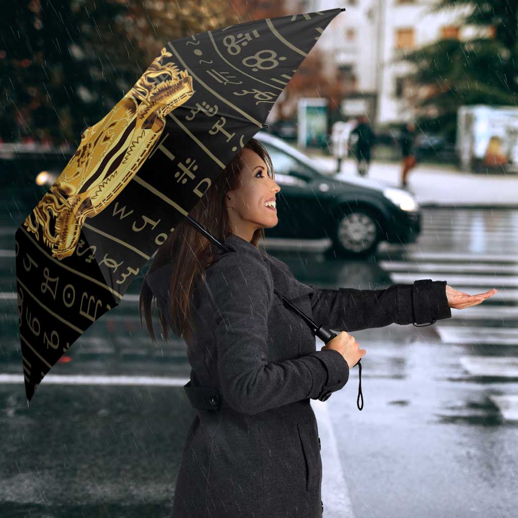 Sierra Leone Vai Syllabary Vertical Pattern Umbrella - Wonder Print Shop