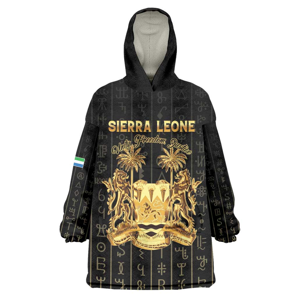 Personalized Sierra Leone Vai Syllabary Vertical Pattern Wearable Blanket Hoodie - Wonder Print Shop