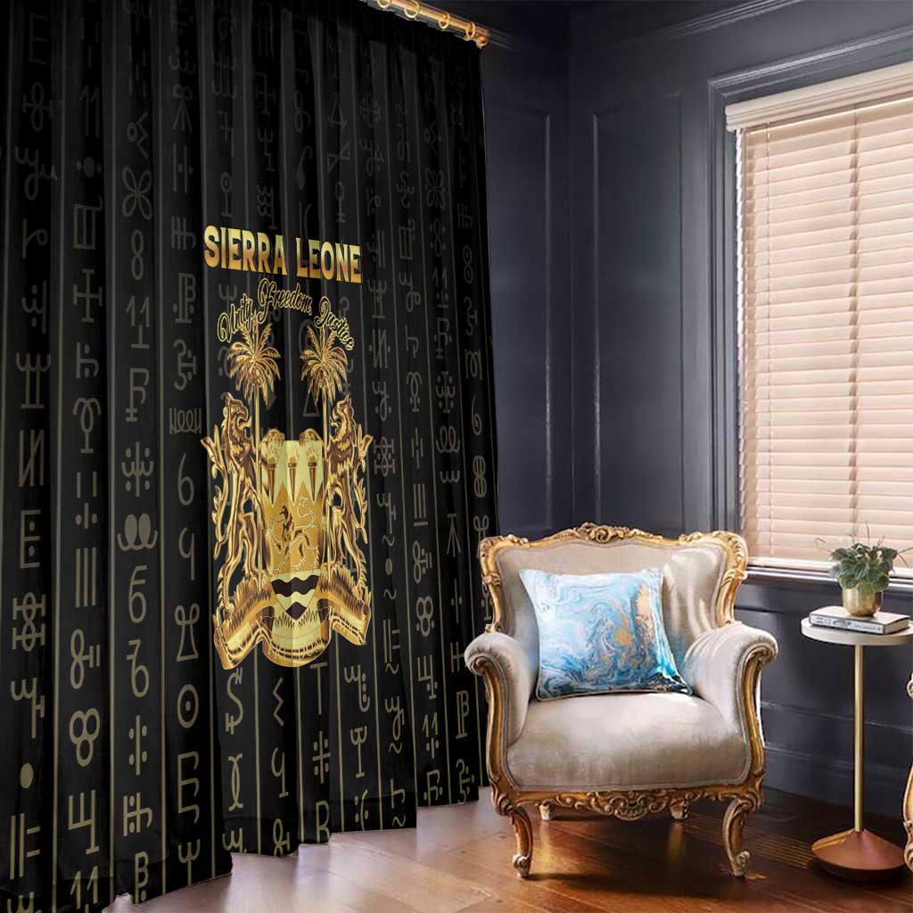 Sierra Leone Vai Syllabary Vertical Pattern Window Curtain - Wonder Print Shop