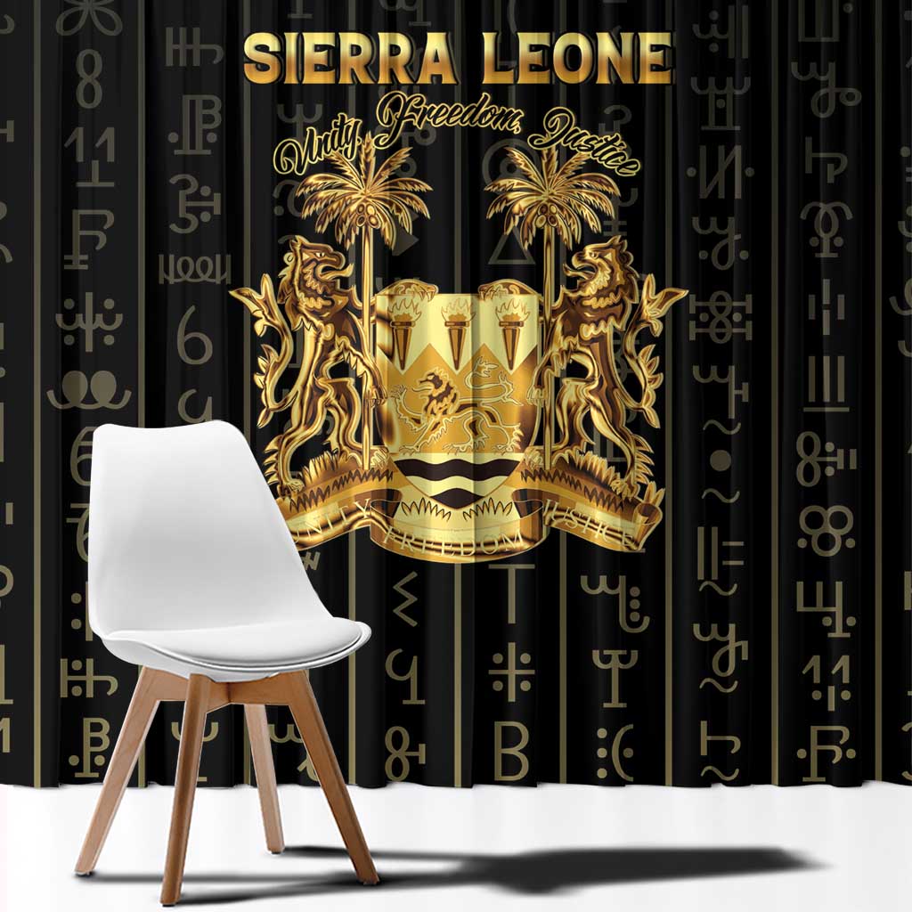 Sierra Leone Vai Syllabary Vertical Pattern Window Curtain - Wonder Print Shop