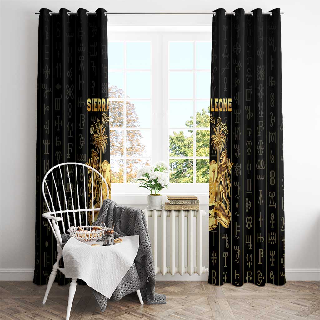 Sierra Leone Vai Syllabary Vertical Pattern Window Curtain - Wonder Print Shop