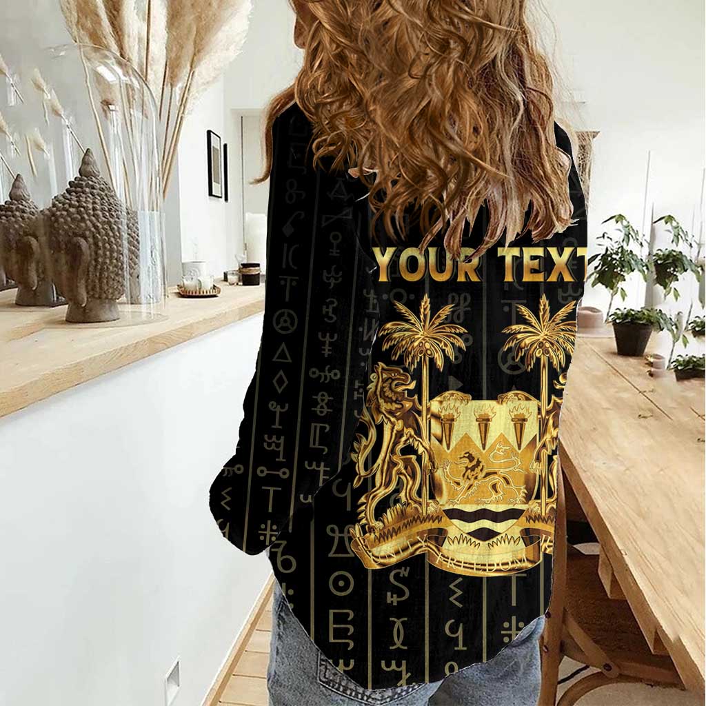 Personalized Sierra Leone Vai Syllabary Vertical Pattern Women Casual Shirt - Wonder Print Shop