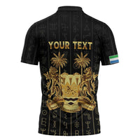Personalized Sierra Leone Vai Syllabary Vertical Pattern Zipper Polo Shirt - Wonder Print Shop