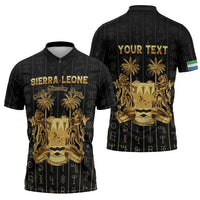 Personalized Sierra Leone Vai Syllabary Vertical Pattern Zipper Polo Shirt - Wonder Print Shop