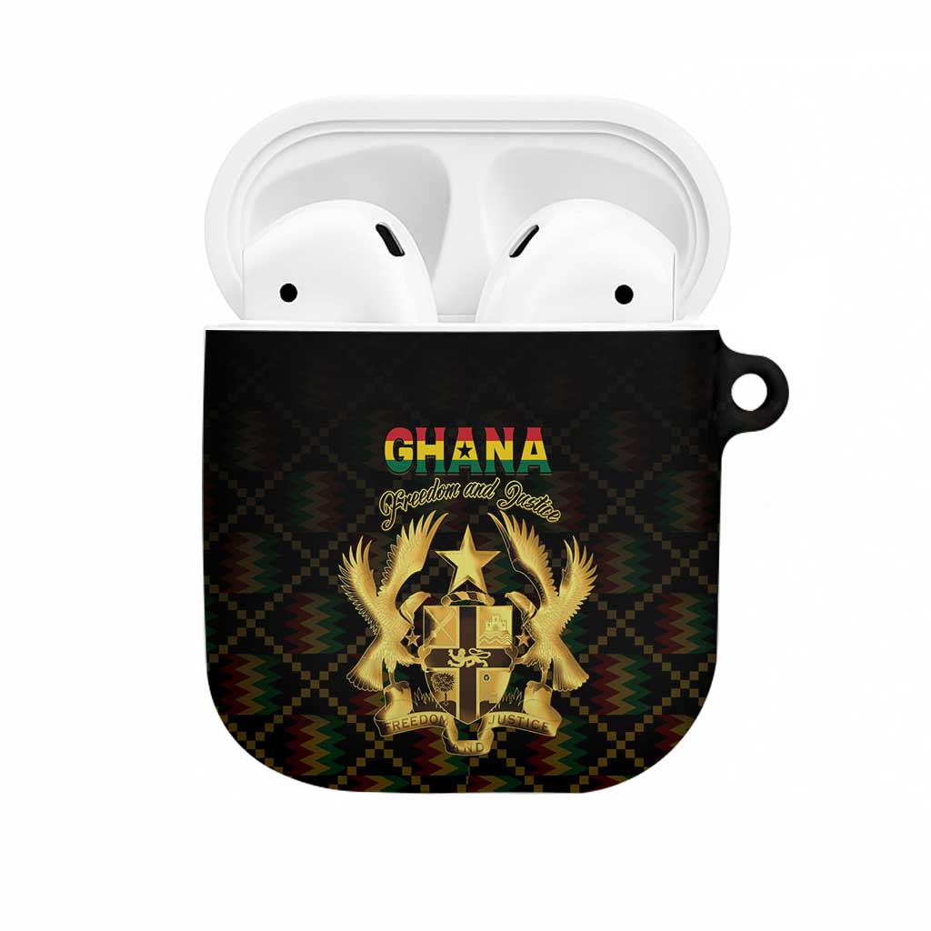 Ghana Kente Pattern AirPods Case The Heart of Gold of Africa - Wonder Print Shop