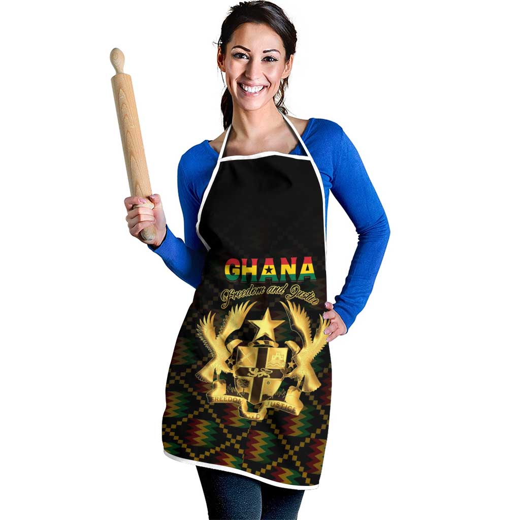 Ghana Kente Pattern Apron The Heart of Gold of Africa - Wonder Print Shop