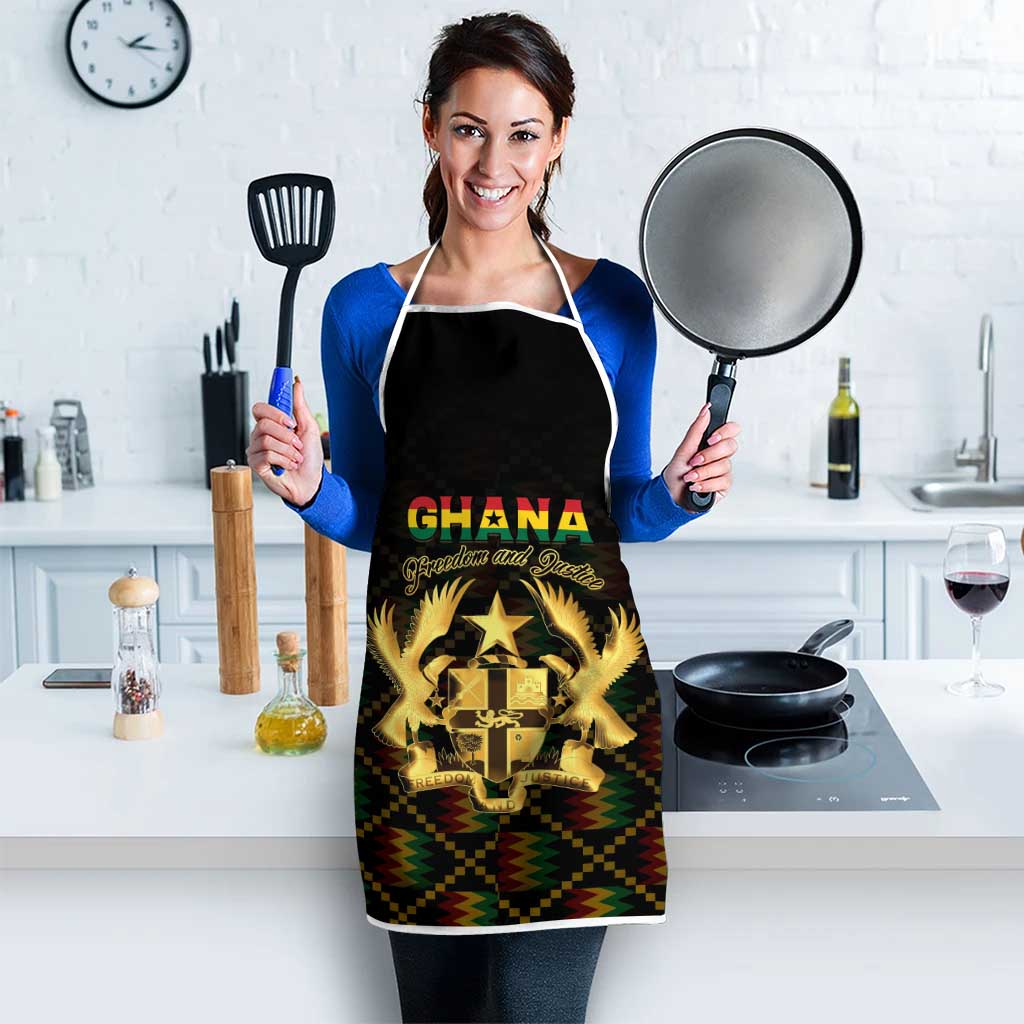 Ghana Kente Pattern Apron The Heart of Gold of Africa - Wonder Print Shop