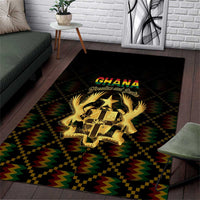 Ghana Kente Pattern Area Rug The Heart of Gold of Africa - Wonder Print Shop