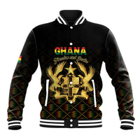 Personalized Ghana Kente Pattern Baseball Jacket The Heart of Gold of Africa - Wonder Print Shop