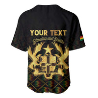 Personalized Ghana Kente Pattern Baseball Jersey The Heart of Gold of Africa - Wonder Print Shop