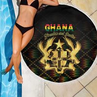Ghana Kente Pattern Beach Blanket The Heart of Gold of Africa - Wonder Print Shop