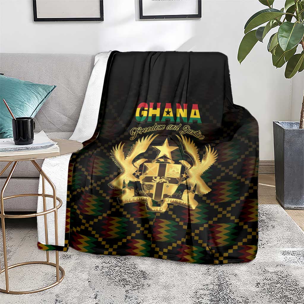 Ghana Kente Pattern Blanket The Heart of Gold of Africa - Wonder Print Shop