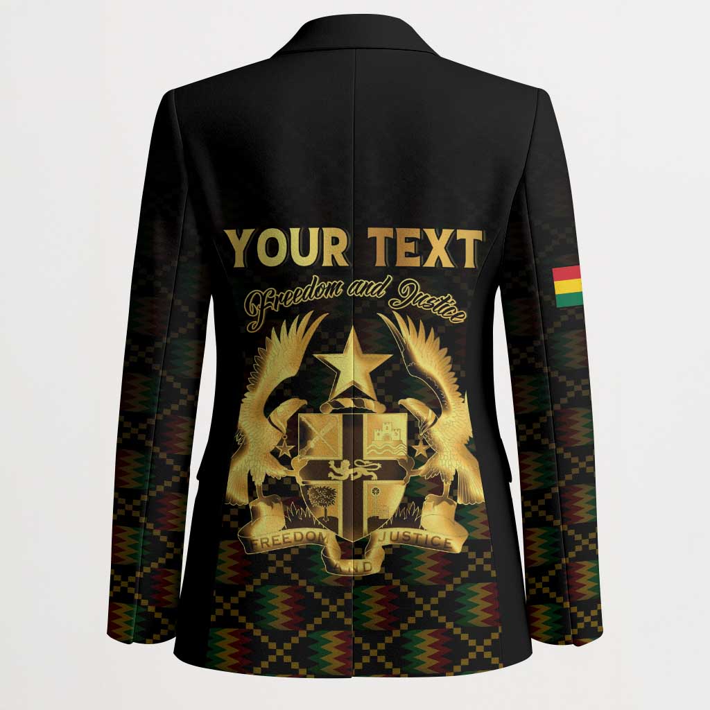 Personalized Ghana Kente Pattern Blazer The Heart of Gold of Africa - Wonder Print Shop