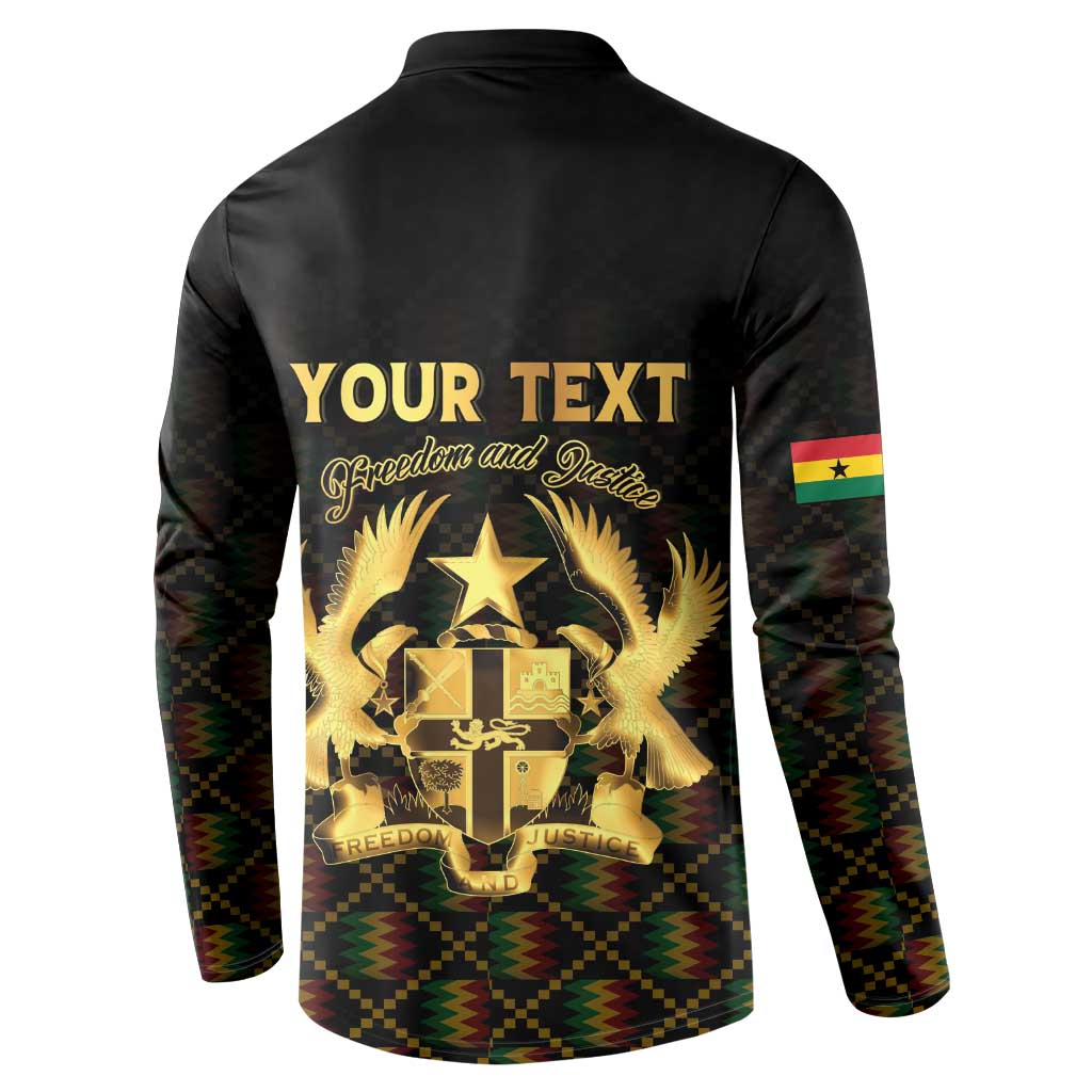Personalized Ghana Kente Pattern Button Sweatshirt The Heart of Gold of Africa - Wonder Print Shop