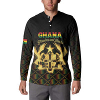 Personalized Ghana Kente Pattern Button Sweatshirt The Heart of Gold of Africa - Wonder Print Shop
