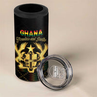 Personalized Ghana Kente Pattern 4 in 1 Can Cooler Tumbler The Heart of Gold of Africa - Wonder Print Shop