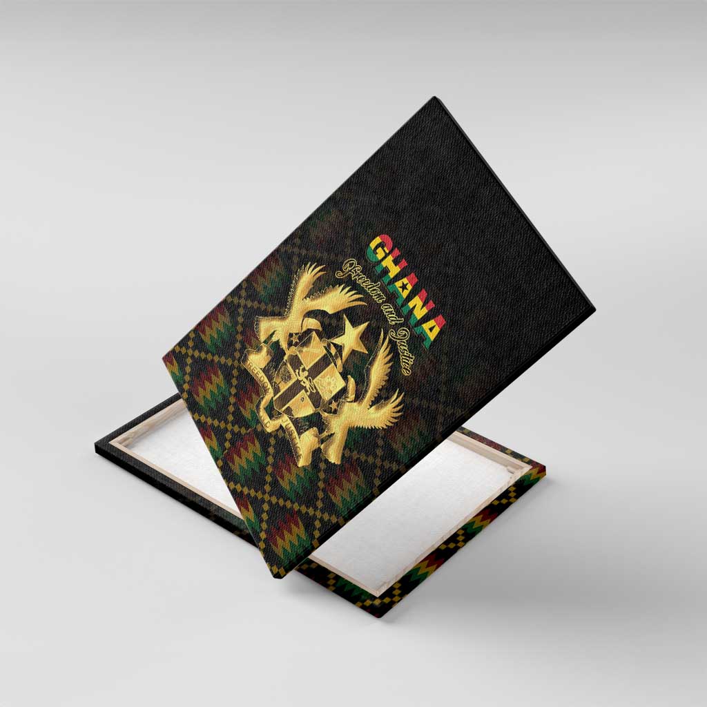 Ghana Kente Pattern Canvas Wall Art The Heart of Gold of Africa - Wonder Print Shop