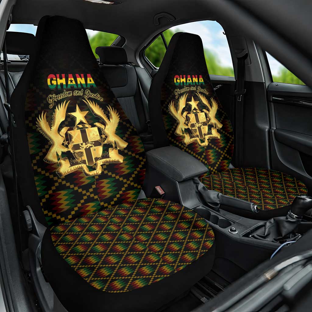 Ghana Kente Pattern Car Seat Cover The Heart of Gold of Africa - Wonder Print Shop