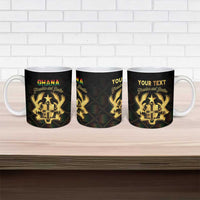 Personalized Ghana Kente Pattern Ceramic Mug The Heart of Gold of Africa - Wonder Print Shop
